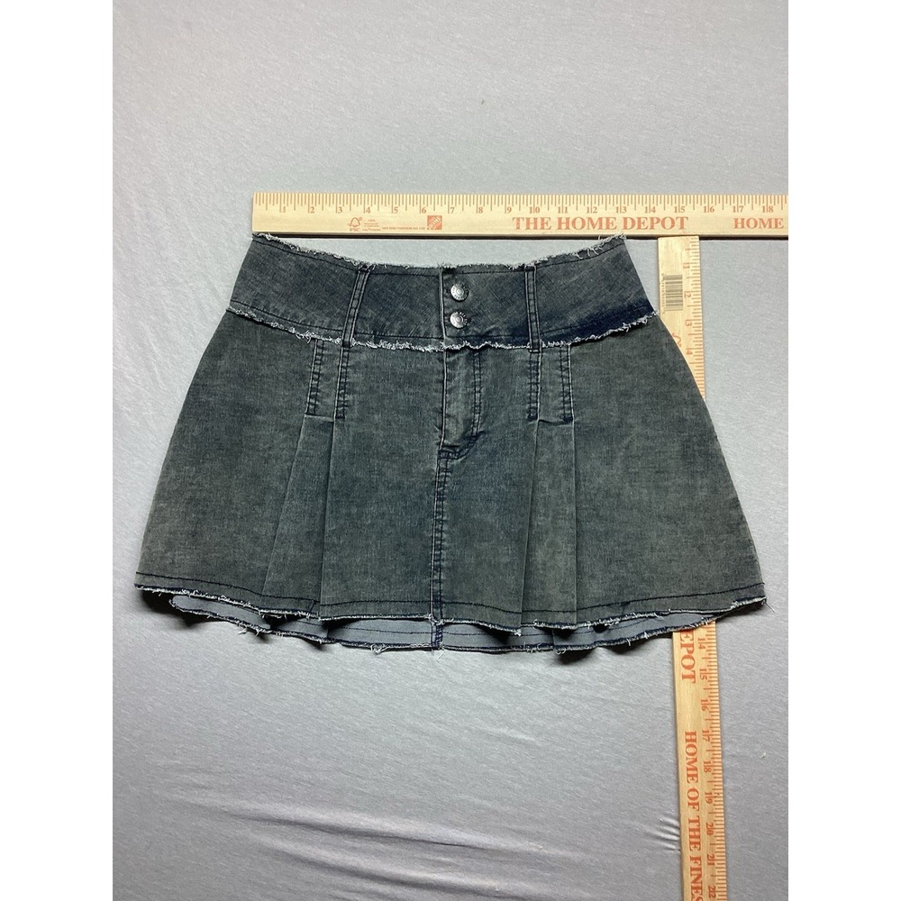 BDG Courduroy Skirt Black Size XS Raw Hem Pleated